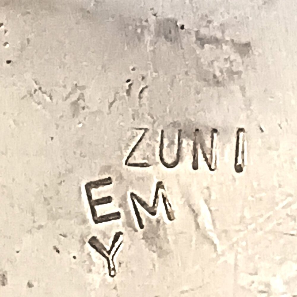 Vntg Signed Zuni 9pc Turquoise Watch Cuff Sterling 59g  (1585) - Picture 10 of 16